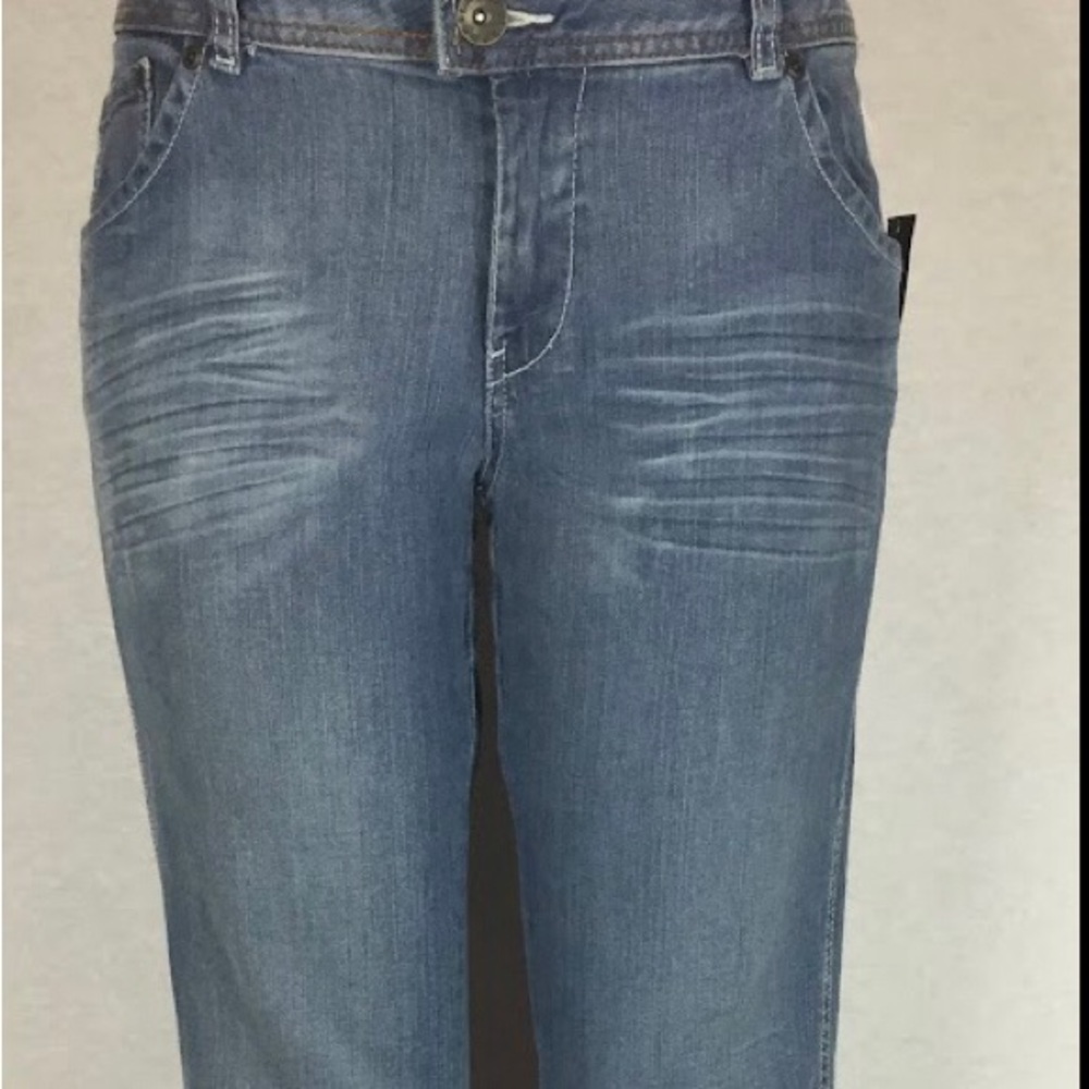 Flare Boot cut Stretch Light Blue Women’s U2KLA Brand Jeans mid rise five pocket